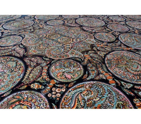 Високощільний килим Shahriyar 003 DARK BLUE - Висока якість за найкращою ціною в Україні зображення 6.