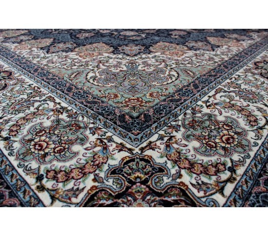 Високощільний килим Shahriyar 004 DARK BLUE - Висока якість за найкращою ціною в Україні зображення 6.