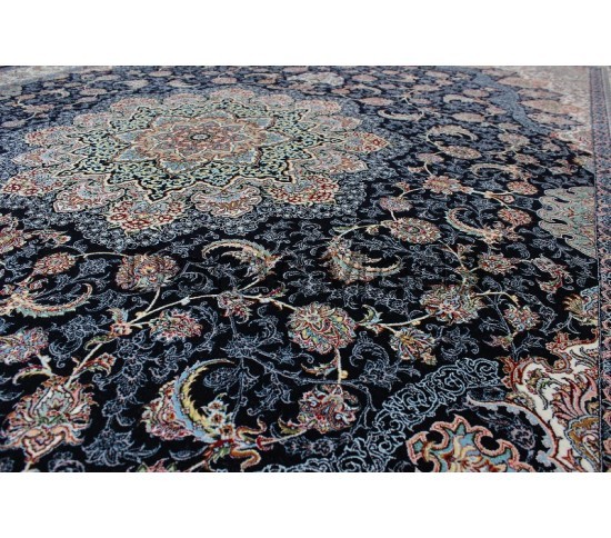 Високощільний килим Shahriyar 004 DARK BLUE - Висока якість за найкращою ціною в Україні зображення 5.