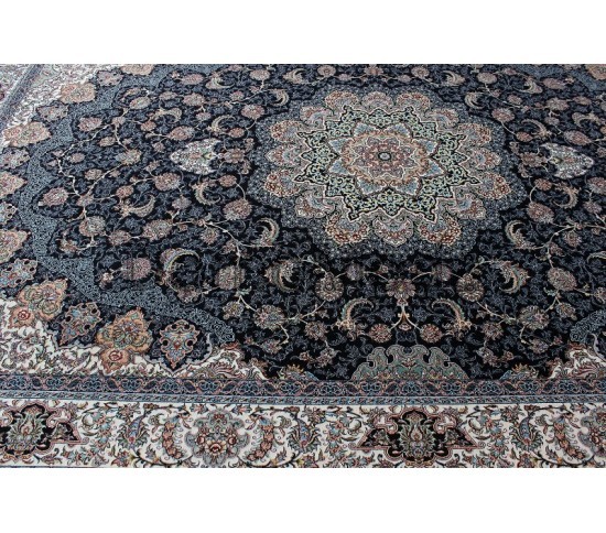 Високощільний килим Shahriyar 004 DARK BLUE - Висока якість за найкращою ціною в Україні зображення 2.