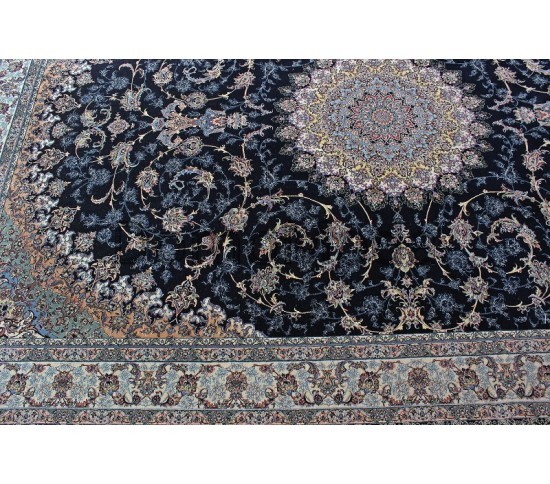 Високощільний килим Shahriyar 017 DARK BLUE - Висока якість за найкращою ціною в Україні зображення 3.