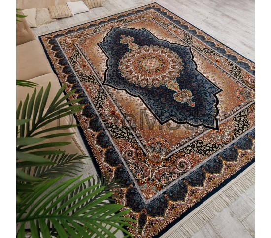 Високощільний килим Sheikh 4282 DARK BLUE - Висока якість за найкращою ціною в Україні зображення 3.