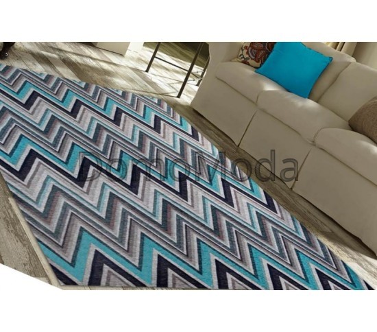 Синтетический ковер Almina 127517 5-Grey/Turquaz Купить в интернет магазине ДомоМода Синтетический ковер Almina 127517 5-Grey/Turquaz - высокое качество по лучшей цене в Украине