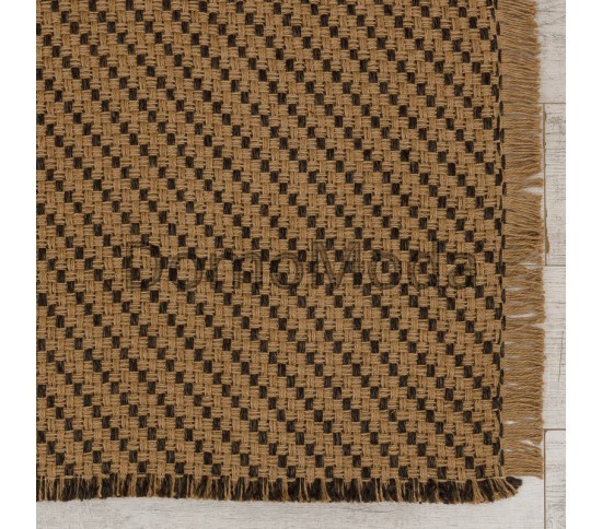 Безворсовый ковёр COTTA B3731A 	black/jute Купить в интернет магазине ДомоМода фото 2 Безворсовый ковёр COTTA B3731A 	black/jute - высокое качество по лучшей цене в Украине изображение 2.