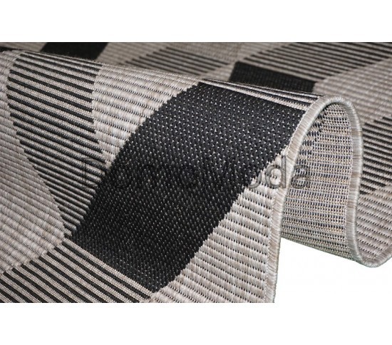 Безворсовый ковер Natura 20561 Silver-Black - высокое качество по лучшей цене в Украине изображение 4.