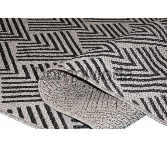 Безворсовий килим Natura 20575 Silver-Black - Висока якість за найкращою ціною в Україні зображення 4.