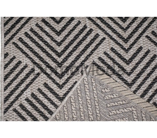 Безворсовий килим Natura 20575 Silver-Black - Висока якість за найкращою ціною в Україні зображення 3.