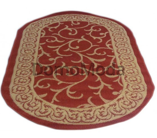 Безворсовый ковер Sisal 00014 red-cream - высокое качество по лучшей цене в Украине