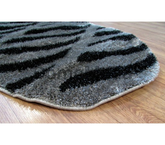 Высоковорсный ковер 3D Polyester B114 GREY-BLACK - высокое качество по лучшей цене в Украине изображение 2.