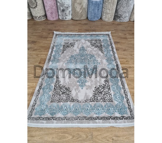 Ковер BEYOCE 0149WA L.BLUE/D.GREY Купить в интернет магазине ДомоМода Ковер BEYOCE 0149WA L.BLUE/D.GREY - высокое качество по лучшей цене в Украине