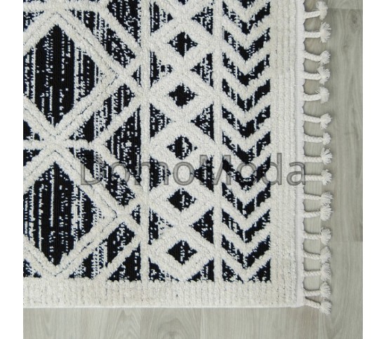 Синтетичний килим Bilbao Y584A ANTRASIT/WHITE - Висока якість за найкращою ціною в Україні зображення 6.