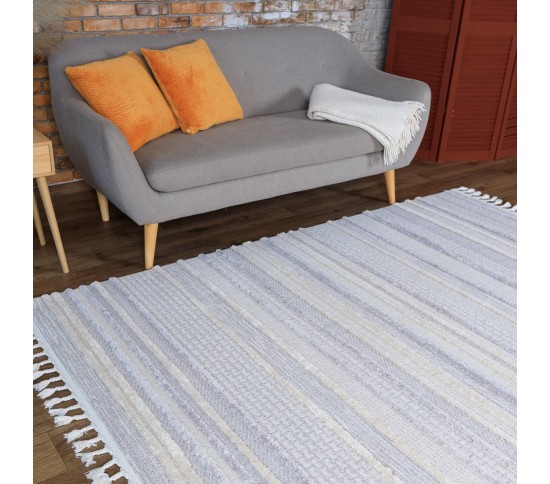 Синтетичний килим BILBAO BD68A white/grey - Висока якість за найкращою ціною в Україні зображення 2.