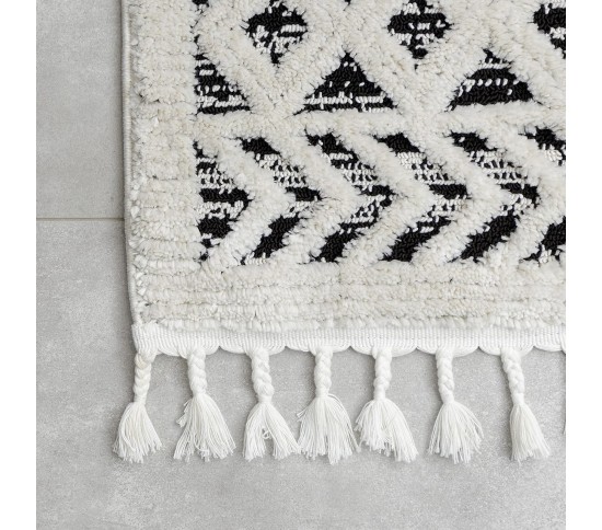 Синтетичний килим Bilbao Y584A ANTRASIT/WHITE - Висока якість за найкращою ціною в Україні зображення 3.