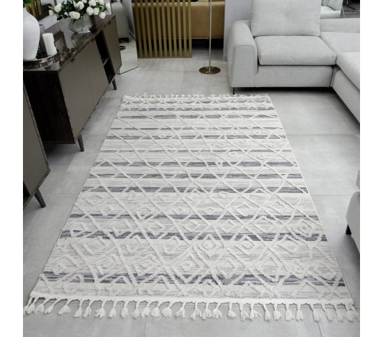 Синтетичний килим Bilbao Y585A WHITE/BLUE - Висока якість за найкращою ціною в Україні