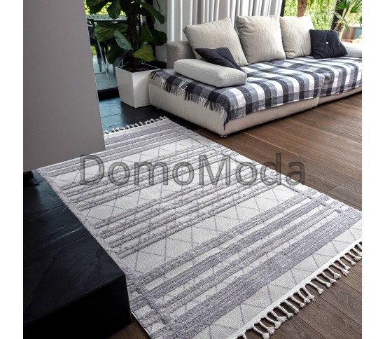 Синтетический ковер Bilbao EH79C white/grey Купить в интернет магазине ДомоМода фото 2 Синтетический ковер Bilbao EH79C white/grey - высокое качество по лучшей цене в Украине изображение 2.