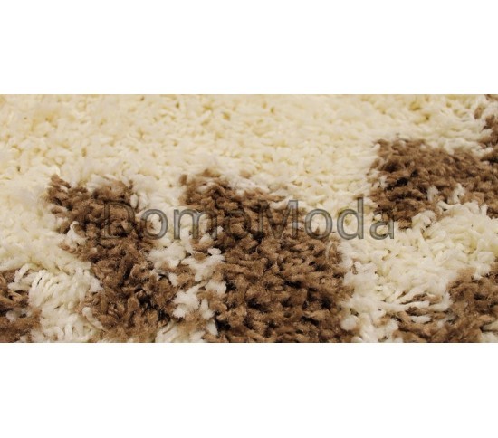 Высоковорсный ковер Gold Shaggy B122 CREAM-BROWN Купить в интернет магазине ДомоМода фото 2 Высоковорсный ковер Gold Shaggy B122 CREAM-BROWN - высокое качество по лучшей цене в Украине изображение 2.