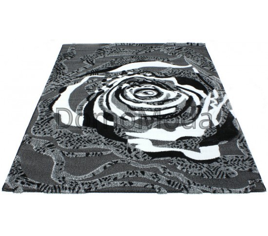 Високоворсний килим Luna 2452a p.black-p.grey - Висока якість за найкращою ціною в Україні