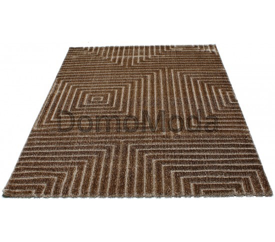 Високоворсний килим Luna 2455a p.brown-p.brown - Висока якість за найкращою ціною в Україні