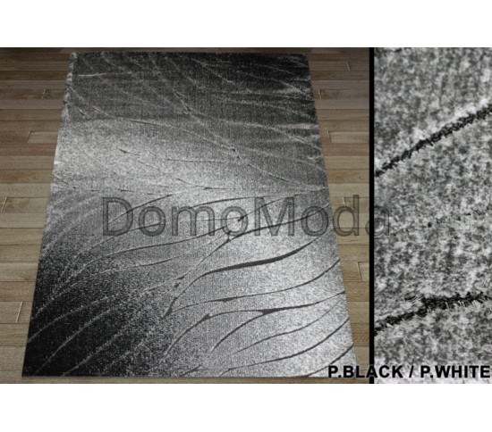 Високоворсний килим Luna 2460a p.black-p.white - Висока якість за найкращою ціною в Україні зображення 3.