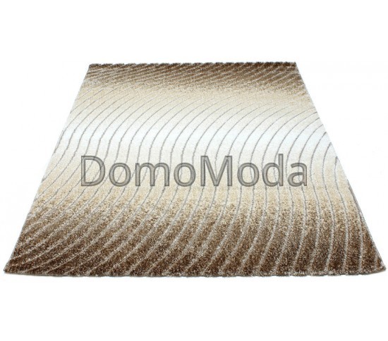 Високоворсний килим Luna 2460a p.brown-p.white - Висока якість за найкращою ціною в Україні