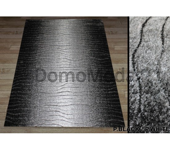 Високоворсний килим Luna 2432a p.black-p.white - Висока якість за найкращою ціною в Україні зображення 2.