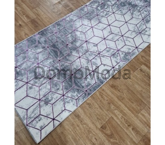 Синтетическая ковровая дорожка MODA 5503 LILAC/L.GREY - высокое качество по лучшей цене в Украине изображение 2.