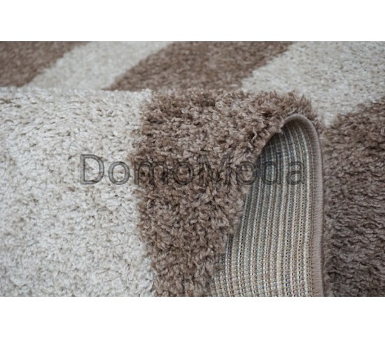 Высоковорсная ковровая дорожка SHAGGY BRAVO 1846 D.BROWN-BEIGE Купить в интернет магазине ДомоМода фото 3 Высоковорсная ковровая дорожка SHAGGY BRAVO 1846 D.BROWN-BEIGE - высокое качество по лучшей цене в Украине изображение 3.