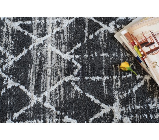 Синтетичний килим Troya V489B Coken Anthracite - Висока якість за найкращою ціною в Україні зображення 2.