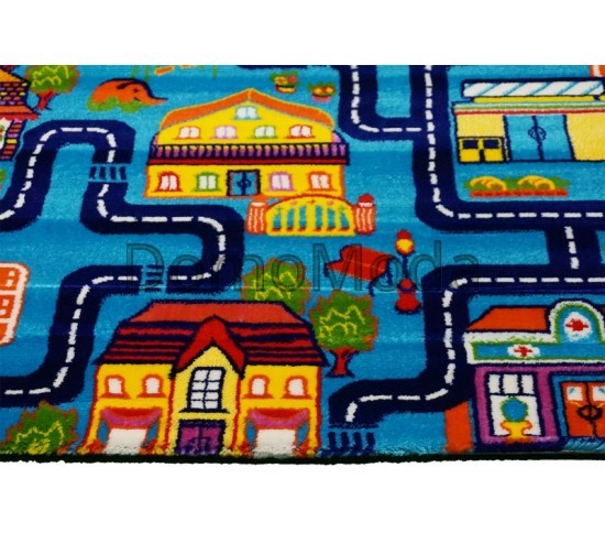 Детский ковер Baby 6046 BLUE/D.BLUE - высокое качество по лучшей цене в Украине изображение 2.