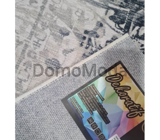 Килимова доріжка DEKORATIF LATEX SHR073 BEIGE/BLACK - Висока якість за найкращою ціною в Україні зображення 2.