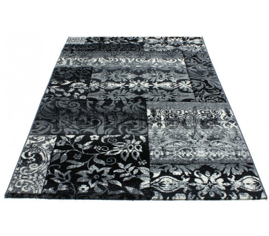 Синтетический ковер Festival 7955A black-l.grey - высокое качество по лучшей цене в Украине