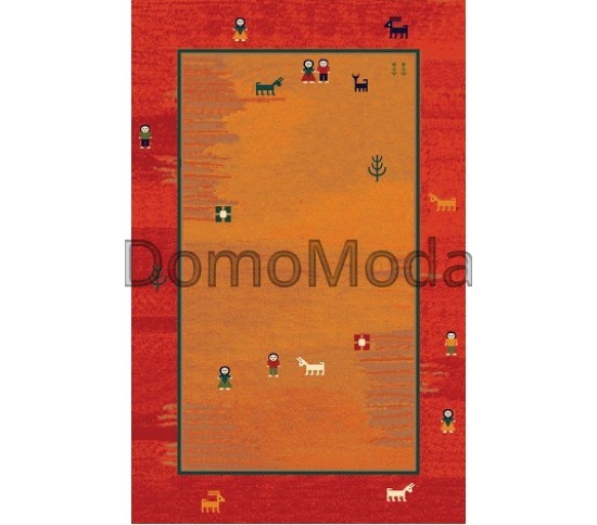 Иранский ковер Gabbeh Delvar Red Купить в интернет магазине ДомоМода Иранский ковер Gabbeh Delvar Red - высокое качество по лучшей цене в Украине
