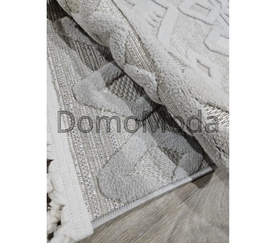 Безворсова килимова доріжка DOLCHE 4198A CREAM / L.GREY - Висока якість за найкращою ціною в Україні зображення 2.