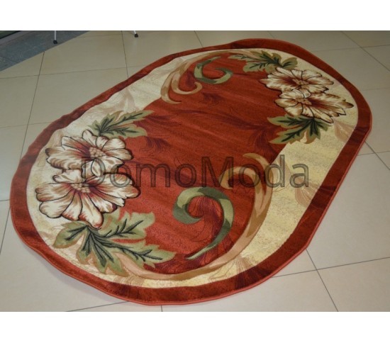 Синтетичний килим Liliya 0571 бутон терракот - Висока якість за найкращою ціною в Україні зображення 4.
