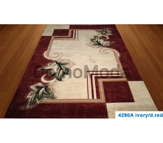 Синтетический ковер Nidal 4290A ivory-d.red Купить в интернет магазине ДомоМода Синтетический ковер Nidal 4290A ivory-d.red - высокое качество по лучшей цене в Украине