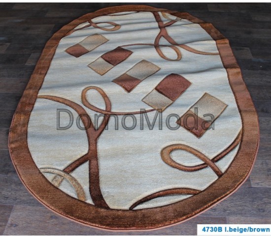 Синтетичний килим Nidal 4730B l.beige-brown - Висока якість за найкращою ціною в Україні зображення 2.