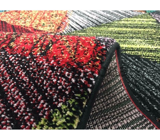 Синтетичний килим Rainbow 14 Colors 7516a Black - Висока якість за найкращою ціною в Україні зображення 3.