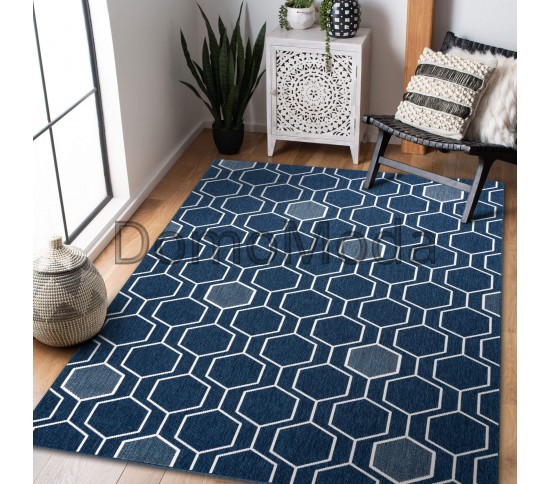 Безворсовый ковер SPRING 20404994 blue Купить в интернет магазине ДомоМода фото 6 Безворсовый ковер SPRING 20404994 blue - высокое качество по лучшей цене в Украине изображение 6.