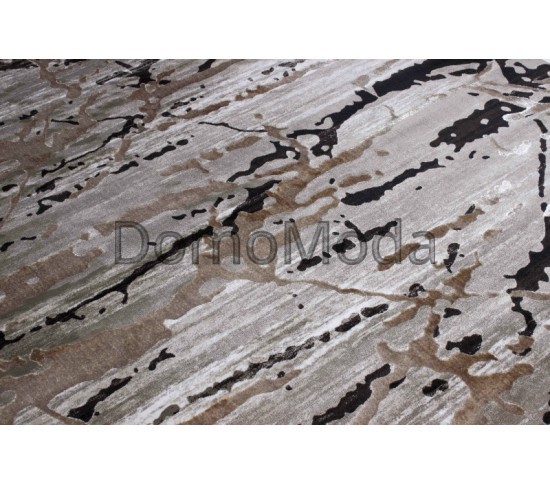 Синтетичний килим Vogue 9851A D.BEIGE-BLACK - Висока якість за найкращою ціною в Україні зображення 2.