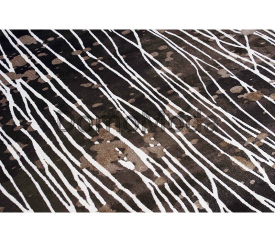 Синтетичний килим Vogue 9896A BLACK-CREAM - Висока якість за найкращою ціною в Україні зображення 3.