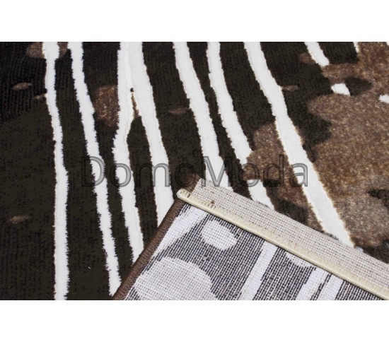 Синтетичний килим Vogue 9896A BLACK-CREAM - Висока якість за найкращою ціною в Україні зображення 4.