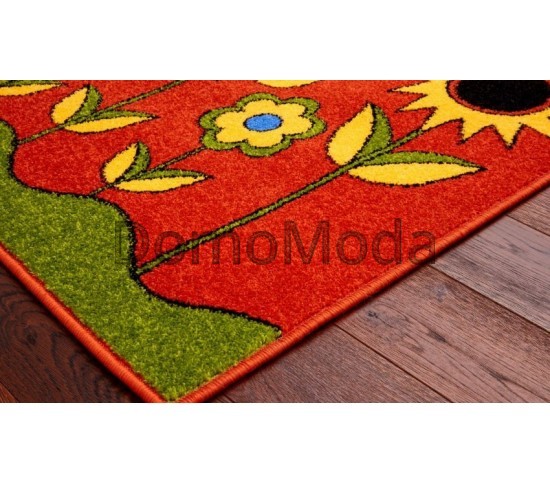 Детский ковер Weltom Weliro Rabatka Terakota Купить в интернет магазине ДомоМода фото 3 Детский ковер Weltom Weliro Rabatka Terakota - высокое качество по лучшей цене в Украине изображение 3.