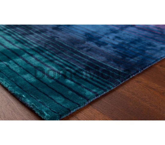 Ковер из вискозы Holborn Stripe Indigo Купить в интернет магазине ДомоМода фото 2 Ковер из вискозы Holborn Stripe Indigo - высокое качество по лучшей цене в Украине изображение 2.