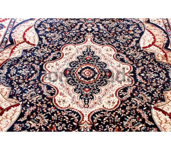 Килим з віскози Queen 6865A dark blue - Висока якість за найкращою ціною в Україні зображення 3.