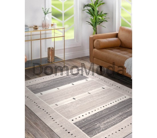 Вовняний килим ANGEL 6553 / 52022 Stripes, frame beige / grey - Висока якість за найкращою ціною в Україні зображення 7.