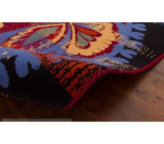 Шерстяний килим Folk Famelio Czarny Купити в інтернет магазині ДомоМода фото 2 Шерстяний килим Folk Famelio Czarny - Висока якість за найкращою ціною в Україні зображення 2.