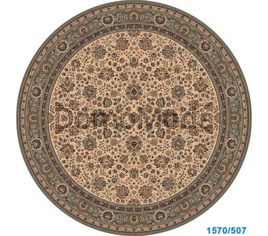Шерстяний килим Royal 1570-508 beige-green Купити в інтернет магазині ДомоМода Шерстяний килим Royal 1570-508 beige-green - Висока якість за найкращою ціною в Україні