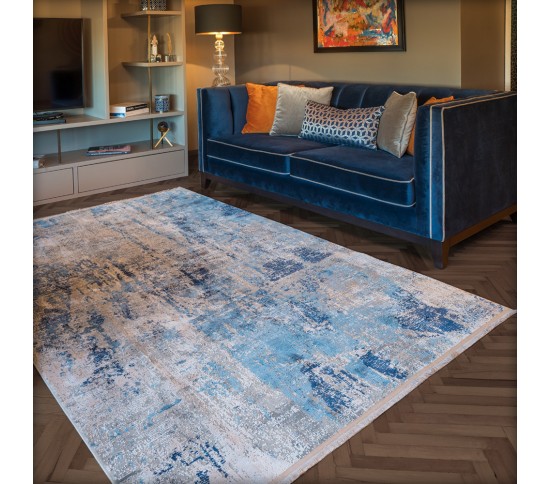 Акриловий килим Vintage B173E COKME DGRAY / L BLUE - Висока якість за найкращою ціною в Україні