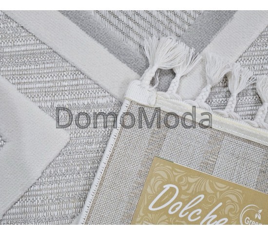 Безворсовый ковер DOLCHE 3294A CREAM / L.GREY - высокое качество по лучшей цене в Украине изображение 2.