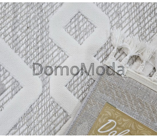 Безворсовий килим DOLCHE 3295B CREAM / L.GREY - Висока якість за найкращою ціною в Україні зображення 4.